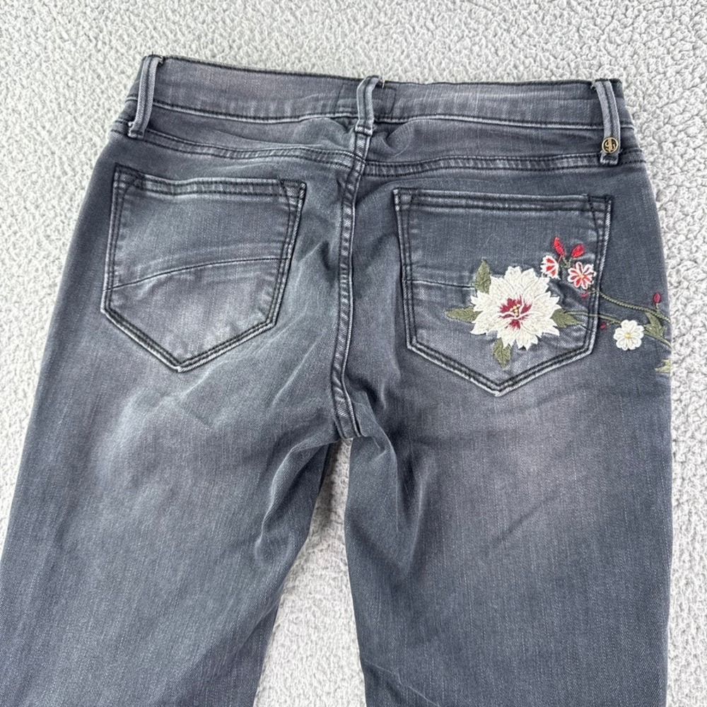 Driftwood Jeans Womens 24X28 Black Jackie Embroidered Floral Denim Classic Fit - Picture 16 of 16